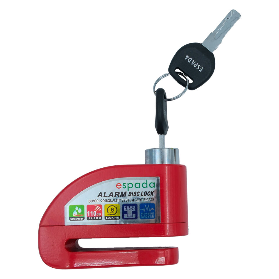 Goup Moto GDSK001 Universal Alarmlı Motosiklet Disk Kilidi Kırmızı