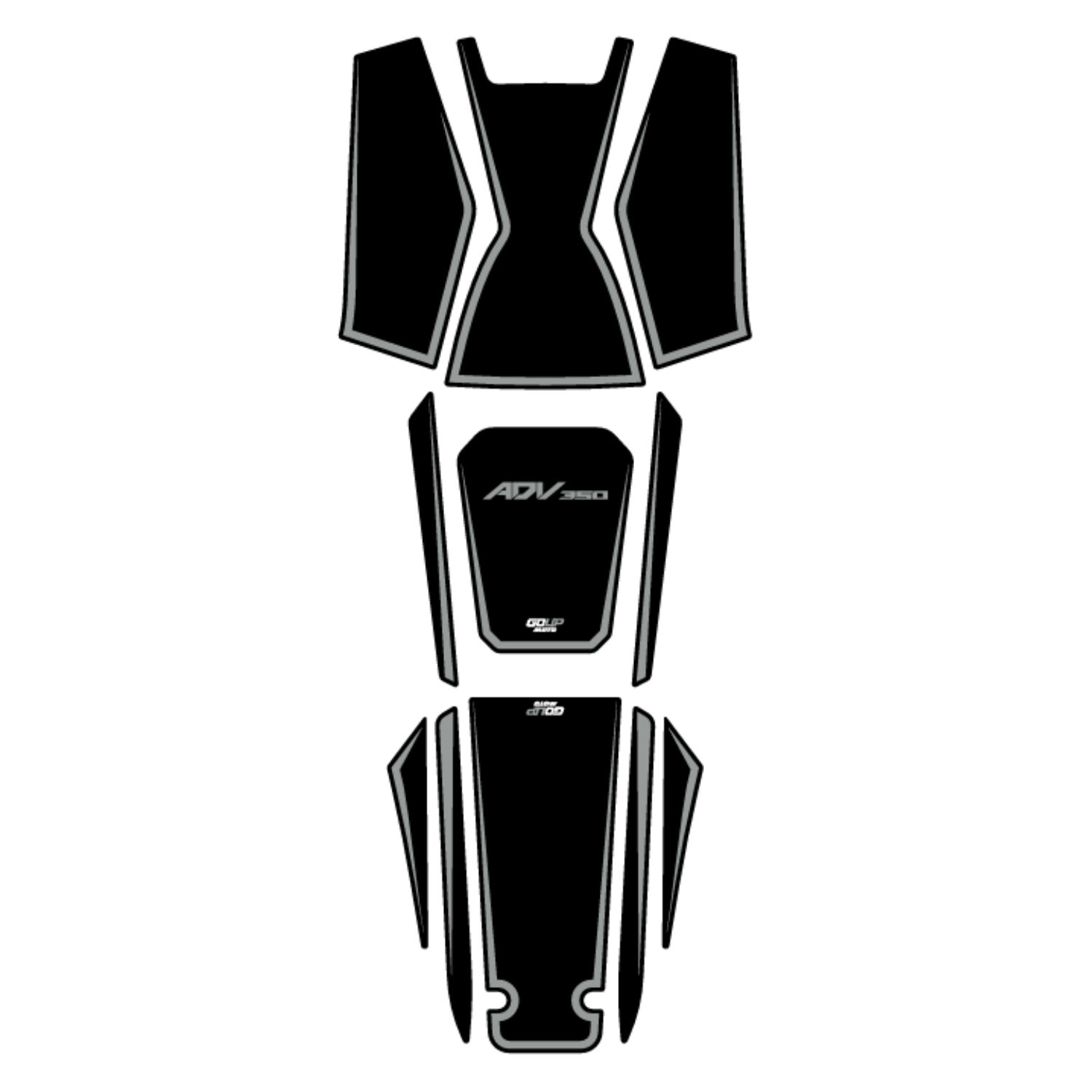 Goup Moto Honda ADV 350 2023-2026 Damlasız Tank Pad Gri
