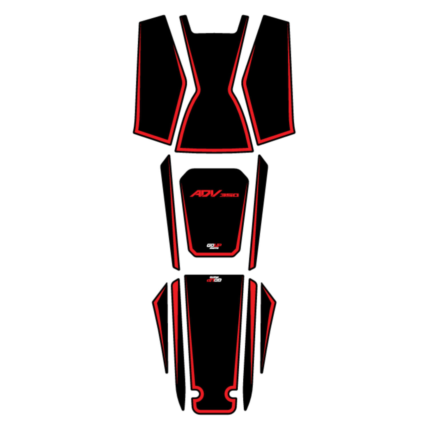 Goup Moto Honda ADV 350 2023-2026 Damlasız Tank Pad Kırmızı